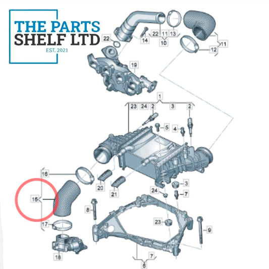 VW TRANSPORTER T6 2016> CHARGE COOLER HOSE