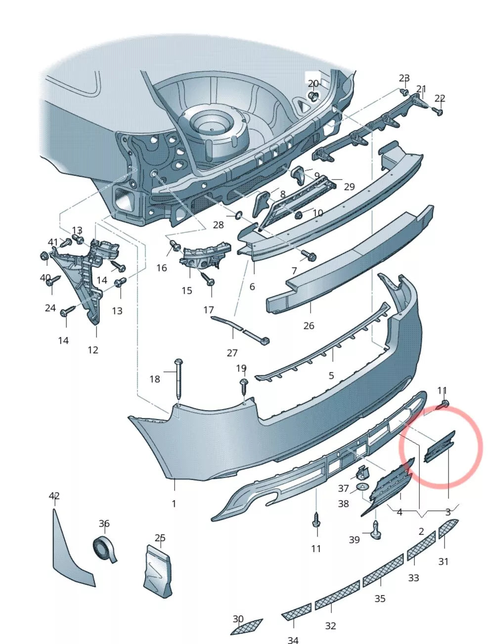 GENUINE AUDI A3 08-12 REAR S-LINE BUMPER TOW HOOK COVER CAP 8P0807441B1RR