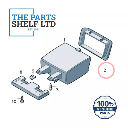Volkswagen Transporter T5 T6 - FRONT UPPER CUBBY HOLE TRIM RING - LIGHT GREY