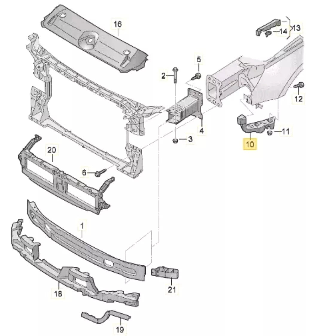 GENUINE AUDI A4 B9 FRONT BUMPER HOLDING BRACKET N/S LEFT 8W0807283