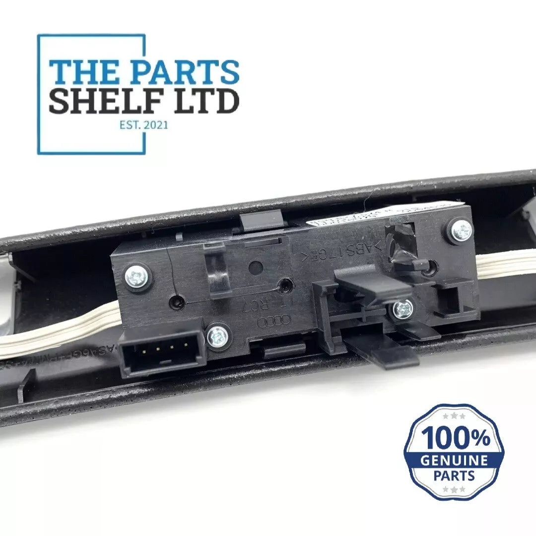 AUDI TT REAR TRUNK BOOT HANDLE AND NUMBER PLATE LIGHT SATIN BLACK GENUINE 8S0827574B9B9