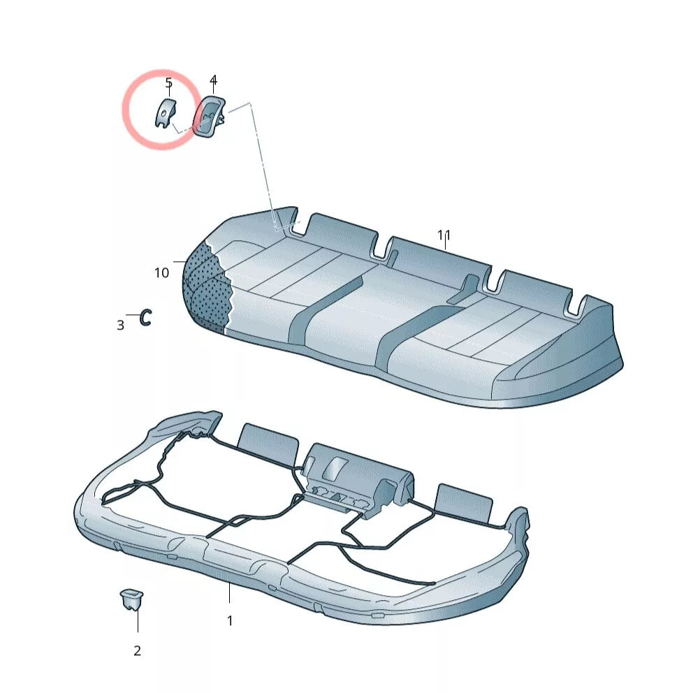 GENUINE AUDI A4 A5 A6 A7 BLACK CHILD SEAT ISOFIX SLOT TRIM COVER 8W0887187