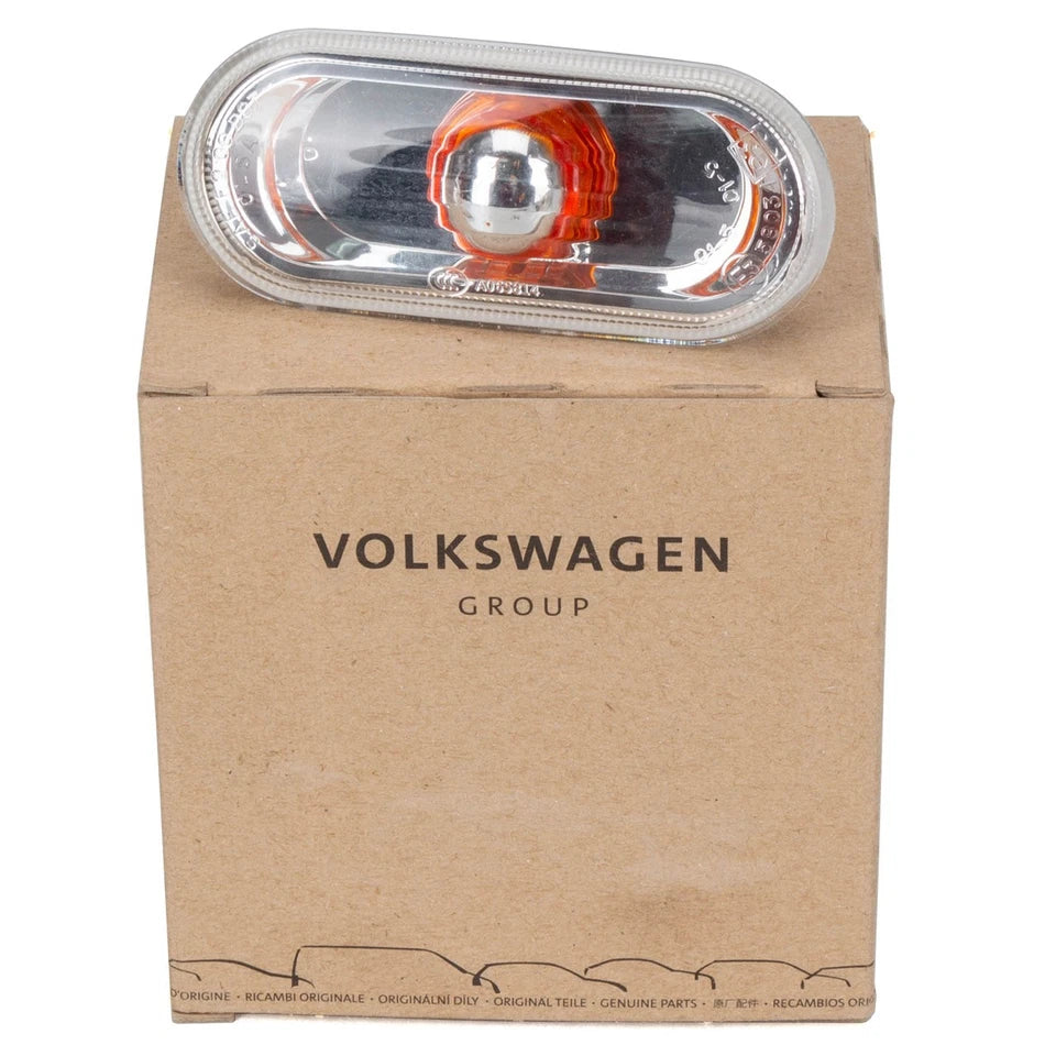 VW Transporter T5 + Caddy - side repeater / indicator lens x 1 - clear - GENUINE