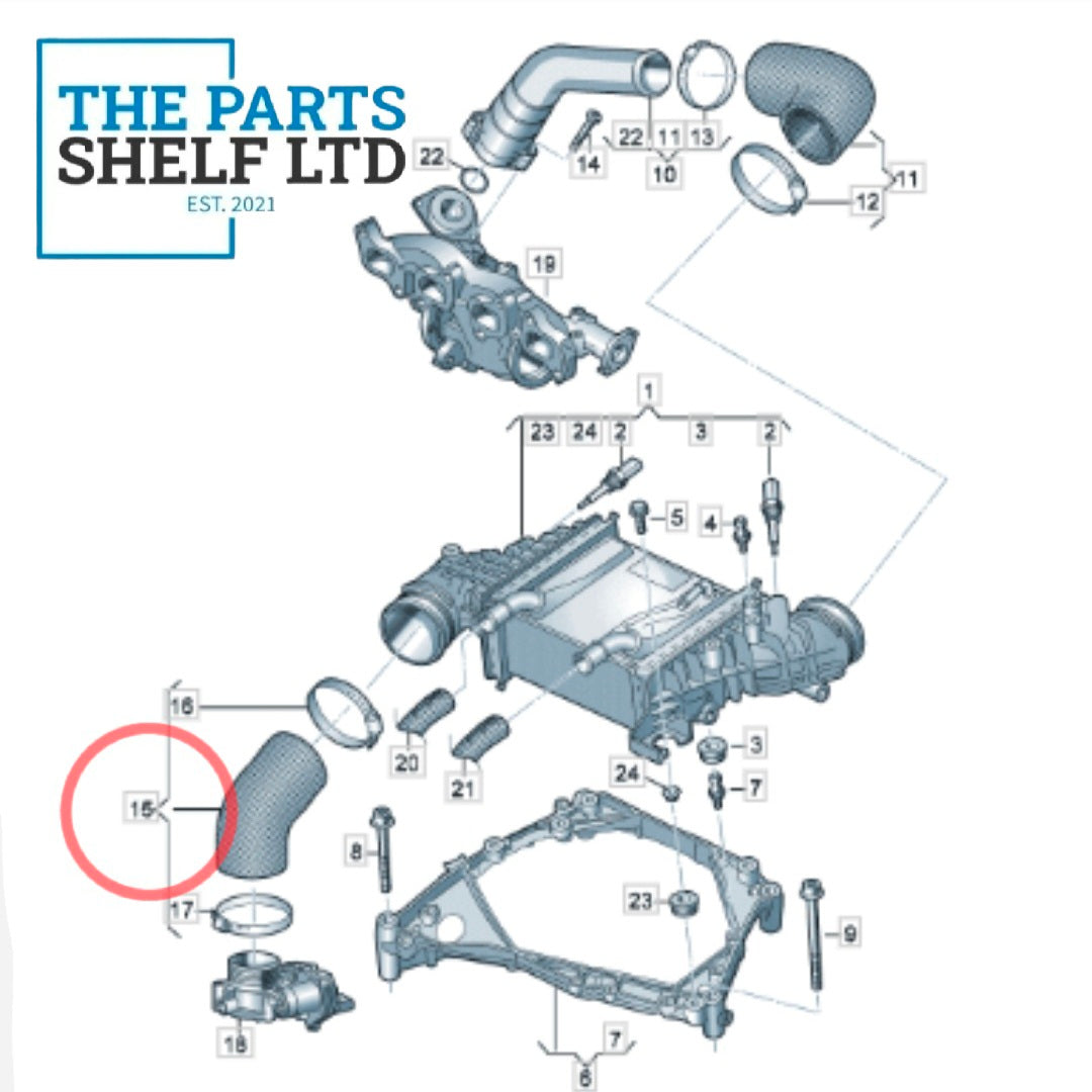 VW TRANSPORTER T6 2016> CHARGE COOLER HOSE
