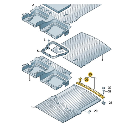 VW Caddy Panel Van 2016-2020 Rear Lock Cover For Tailgate