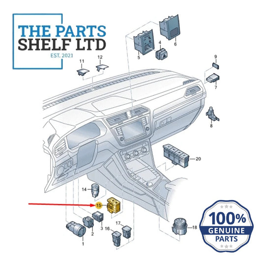 NEW GENUINE VW TIGUAN MK1 Parking Brake Switch RHD
